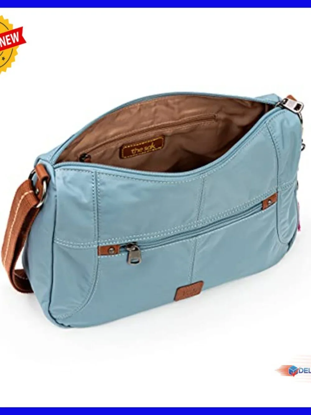 Lightweight Nylon Hobo Bag with Adjustable Strap and Multiple Pockets